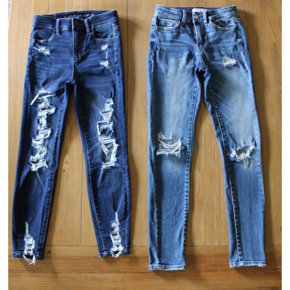 American Eagle & Vervet Preowned Jeans Bundle Lot 24 0 X Short